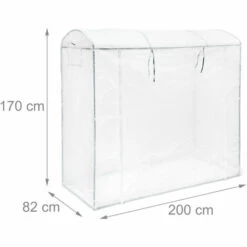 Relaxdays Serre De Jardin XL Serres à Tomates Avec Toit Rond Grande Serre Avec Porte H X L X P 170 X 200 X 82 Cm, Vert -France Serre de jardin Soldes 2022 10366727 5