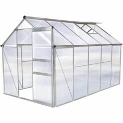 HABITAT ET JARDIN Serre Jardin Polycarbonate "Hortensia" - 6m² - Transparent.