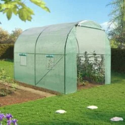 IDMARKET Serre Tunnel De Jardin 6M² Verte Gamme Maraîchère ROMA 2x3M - Vert