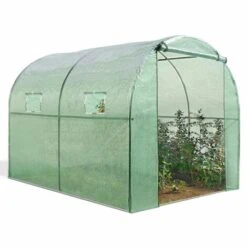 IDMARKET Serre Tunnel De Jardin 4 Saisons 6M² Verte Gamme Maraîchère ROMA 2x3M - Vert -France Serre de jardin Soldes 2022 11311711 5