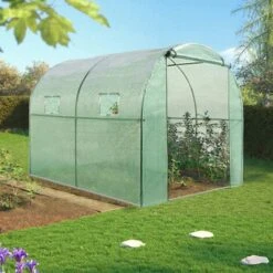 IDMARKET Bâche De Rechange 130G/M² Pour Serre Tunnel 6M² Verte 4 Saisons ROMA - Vert -France Serre de jardin Soldes 2022 11311713 5