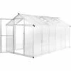 VidaXL Serre Aluminium 362x190x195 Cm 13,41 M³ - Transparent 2 VidaXL Serre Aluminium 362x190x195 Cm 13,41 M³ - Transparent -France Serre de jardin Soldes 2022 12001564 1