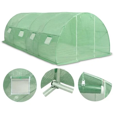 VidaXL Serre 18 M² 600x300x200 Cm - Vert 4 VidaXL Serre 18 M² 600x300x200 Cm - Vert – Image 2