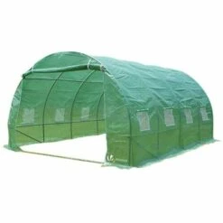 VOUNOT Serre De Jardin Tunnel 12m2 En Acier Galvanise