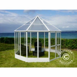 DANCOVER Kiosque De Jardin En Polycarbonate, Octogonal 7,37m², 2,98x2,98x2,78m, Blanc - Blanc 9 DANCOVER Kiosque De Jardin En Polycarbonate, Octogonal 7,37m², 2,98x2,98x2,78m, Blanc - Blanc -France Serre de jardin Soldes 2022 12727980 3