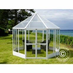 DANCOVER Kiosque De Jardin En Polycarbonate, Octogonal 7,37m², 2,98x2,98x2,78m, Blanc - Blanc 10 DANCOVER Kiosque De Jardin En Polycarbonate, Octogonal 7,37m², 2,98x2,98x2,78m, Blanc - Blanc -France Serre de jardin Soldes 2022 12727980 4