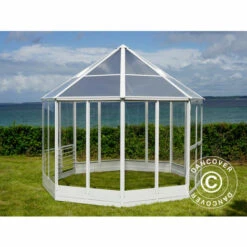 DANCOVER Kiosque De Jardin En Polycarbonate, Octogonal 7,37m², 2,98x2,98x2,78m, Blanc - Blanc 11 DANCOVER Kiosque De Jardin En Polycarbonate, Octogonal 7,37m², 2,98x2,98x2,78m, Blanc - Blanc -France Serre de jardin Soldes 2022 12727980 5