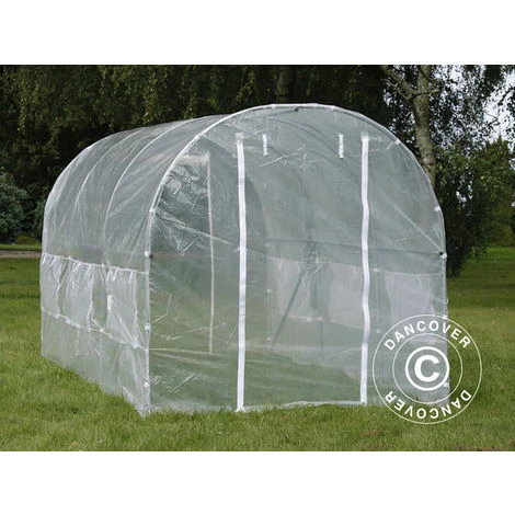 DANCOVER Serre Tunnel 2x4,5x2m, 9m², Transparent - Transparent 3 DANCOVER Serre Tunnel 2x4,5x2m, 9m², Transparent - Transparent