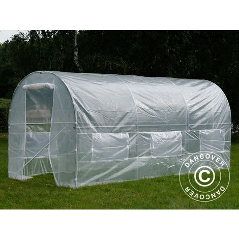 DANCOVER Serre Tunnel 2x4,5x2m, 9m², Transparent - Transparent 4 DANCOVER Serre Tunnel 2x4,5x2m, 9m², Transparent - Transparent – Image 2