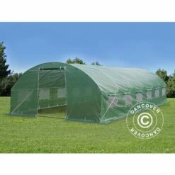DANCOVER Serre Tunnel 4x8x2m, 32m², Vert - Vert