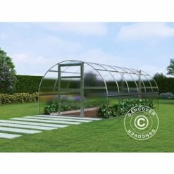 DANCOVER Serre Polycarbonate TITAN Arch 280, 18m², 3x6m, Argent - Argenté