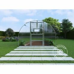 DANCOVER Serre Polycarbonate TITAN Arch 280, 18m², 3x6m, Argent - Argenté -France Serre de jardin Soldes 2022 12728367 4