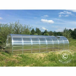 DANCOVER Serre Polycarbonate TITAN Arch 280, 24m², 3x8m, Argent - Argenté -France Serre de jardin Soldes 2022 12728368 5