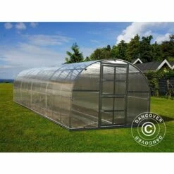 DANCOVER Serre Polycarbonate TITAN Arch 320, 24m², 3x8m, Argent - Argenté
