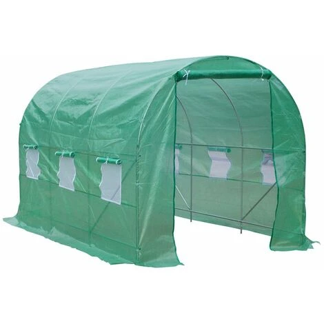 Outsunny Serre De Jardin Tunnel 7m² 3,5L X 2l X 2H M Châssis Tubulaire Acier Galvanisé Renforcé 6 Fenêtres 1 Portes Vert - Vert 3 Outsunny Serre De Jardin Tunnel 7m² 3,5L X 2l X 2H M Châssis Tubulaire Acier Galvanisé Renforcé 6 Fenêtres 1 Portes Vert - Vert