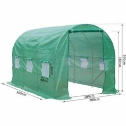 Outsunny Serre De Jardin Tunnel 7m² 3,5L X 2l X 2H M Châssis Tubulaire Acier Galvanisé Renforcé 6 Fenêtres 1 Portes Vert - Vert 9 Outsunny Serre De Jardin Tunnel 7m² 3,5L X 2l X 2H M Châssis Tubulaire Acier Galvanisé Renforcé 6 Fenêtres 1 Portes Vert - Vert -France Serre de jardin Soldes 2022 12730422 3
