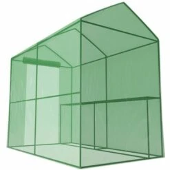 EUROSPEN Serre De Jardin 2m² - Bâche Armée - Avec étagères Et Porte Zipée - Vert 10 EUROSPEN Serre De Jardin 2m² - Bâche Armée - Avec étagères Et Porte Zipée - Vert -France Serre de jardin Soldes 2022 13183095 4