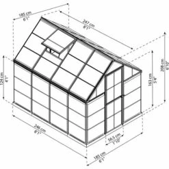 Palram - Canopia | Serre De Jardin Harmony 4.6m² Argent -France Serre de jardin Soldes 2022 13736029 5