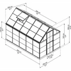 Palram - Canopia | Serre De Jardin Harmony 5.7m² Verte -France Serre de jardin Soldes 2022 13736036 5