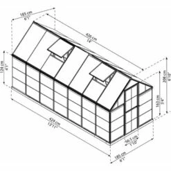 Palram - Canopia | Serre De Jardin Hybrid 7.9m² Argent -France Serre de jardin Soldes 2022 13736042 5