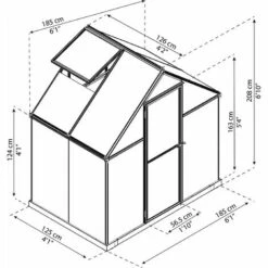 Palram - Canopia | Serre De Jardin Mythos 2.3m² Argent -France Serre de jardin Soldes 2022 13736049 5