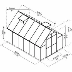 Palram - Canopia | Serre De Jardin Essence 9m² Argent -France Serre de jardin Soldes 2022 13736067 5