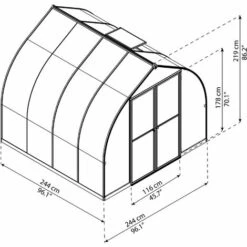 Palram - Canopia | Serre De Jardin Bella 6m² Argent 9 Palram - Canopia | Serre De Jardin Bella 6m² Argent -France Serre de jardin Soldes 2022 13736068 4