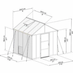 Palram - Canopia | Serre De Jardin Glory 6.2m² Grise -France Serre de jardin Soldes 2022 13736073 5