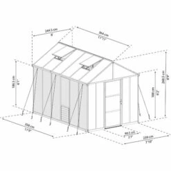 Palram - Canopia | Serre De Jardin Glory 9.2m² Grise -France Serre de jardin Soldes 2022 13736074 5