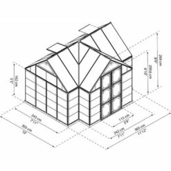 Palram - Canopia | Chalet-serre De Jardin Victory Orangerie 11.1m² -France Serre de jardin Soldes 2022 13736079 5