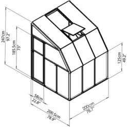 Palram - Canopia | Véranda Sun Room 2X2 Blanche -France Serre de jardin Soldes 2022 13736189 4