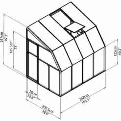Palram - Canopia | Véranda Sun Room 2X2.6 Blanche -France Serre de jardin Soldes 2022 13736190 4