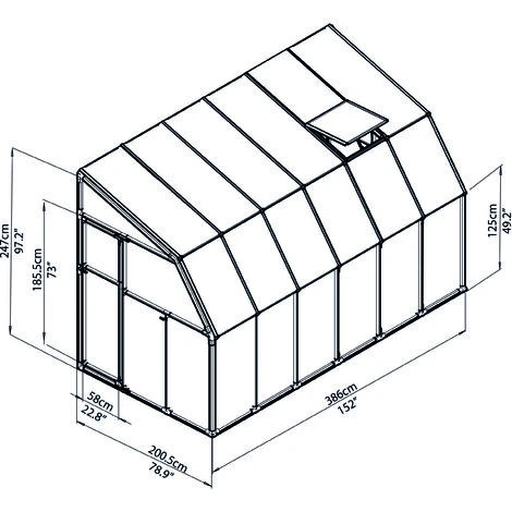 Palram - Canopia | Véranda Sun Room 2X4 Blanche 6 Palram - Canopia | Véranda Sun Room 2X4 Blanche – Image 4