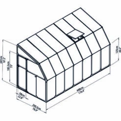 Palram - Canopia | Véranda Sun Room 2X4.5 Blanche -France Serre de jardin Soldes 2022 13736193 4