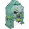 Relaxdays Serre De Jardin Pliable, Etagère 195 Cm Plantes Tomates Semis Jardin, Bâche HxlxP: 195 X 138 X 72 Cm, Vert