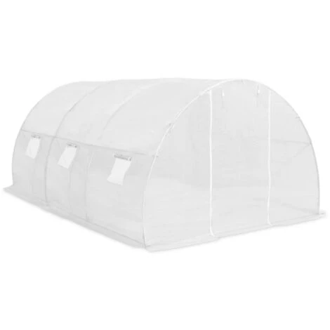 VidaXL Serre 13,5 M² 450x300x200 Cm - Blanc 5 VidaXL Serre 13,5 M² 450x300x200 Cm - Blanc – Image 3