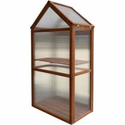 Serre De Jardin Gardiun Wooden IV 41x70x132 Cm En Bois Et Polycarbonate -France Serre de jardin Soldes 2022 15884326 3