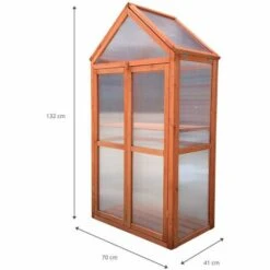 Serre De Jardin Gardiun Wooden IV 41x70x132 Cm En Bois Et Polycarbonate -France Serre de jardin Soldes 2022 15884326 4