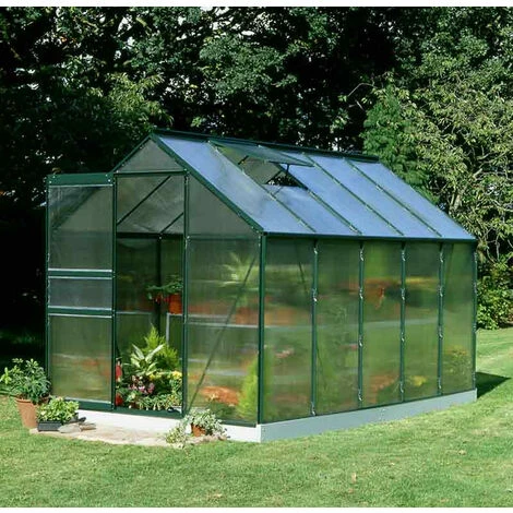HALLS Serre Polycarbonate Popular 106 - 6.20 M², Couleur Silver, Base Avec Base - Silver 5 HALLS Serre Polycarbonate Popular 106 - 6.20 M², Couleur Silver, Base Avec Base - Silver – Image 3