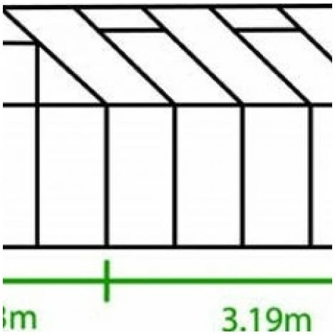 HALLS Serre Polycarbonate Popular 106 - 6.20 M², Couleur Silver, Base Avec Base - Silver 6 HALLS Serre Polycarbonate Popular 106 - 6.20 M², Couleur Silver, Base Avec Base - Silver – Image 4