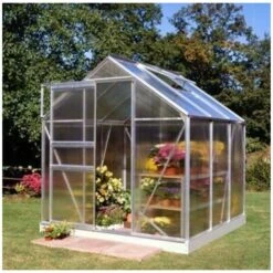 HALLS Serre Polycarbonate Popular 66 - 3.80 M², Couleur Silver, Base Sans Base - Silver 9 HALLS Serre Polycarbonate Popular 66 - 3.80 M², Couleur Silver, Base Sans Base - Silver -France Serre de jardin Soldes 2022 16255983 4