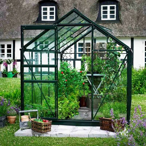 HALLS Serre En Verre Horticole Popular 86 - 5 M², Couleur Silver, Base Sans Base - Silver 4 HALLS Serre En Verre Horticole Popular 86 - 5 M², Couleur Silver, Base Sans Base - Silver – Image 2