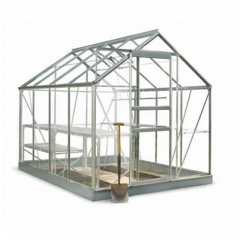 HALLS Serre En Verre Horticole Popular 86 - 5 M², Couleur Silver, Base Sans Base - Silver 7 HALLS Serre En Verre Horticole Popular 86 - 5 M², Couleur Silver, Base Sans Base - Silver – Image 5