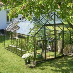 HALLS Serre En Verre Trempé Qube+ 812 - 9.90 M², Base Sans Base 8 HALLS Serre En Verre Trempé Qube+ 812 - 9.90 M², Base Sans Base -France Serre de jardin Soldes 2022 16284559 2