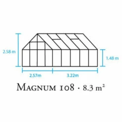 HALLS Serre Polycarbonate Magnum 108 - 8.30 M², Couleur Silver, Base Sans Base - Silver -France Serre de jardin Soldes 2022 16466357 3