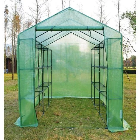 HABITAT ET JARDIN SERRE TOMATE PETUNIA- 4.4M² - 2.5 X 1.7 X 2.1 M - Vert. 4 HABITAT ET JARDIN SERRE TOMATE PETUNIA- 4.4M² - 2.5 X 1.7 X 2.1 M - Vert. – Image 2