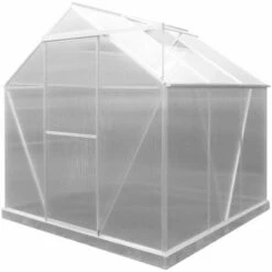 GARDIUN Serre De Jardin En Polycarbonate/Aluminium Lunada - 3,63 M² 188x193x190 Cm Avec Base 3 Modules