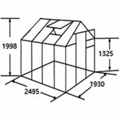GARDIUN Serre De Jardin En Polycarbonate/Aluminium Lunada - 4,82 M² 249x193x190 Cm Avec Base 4 Modules -France Serre de jardin Soldes 2022 17270117 3
