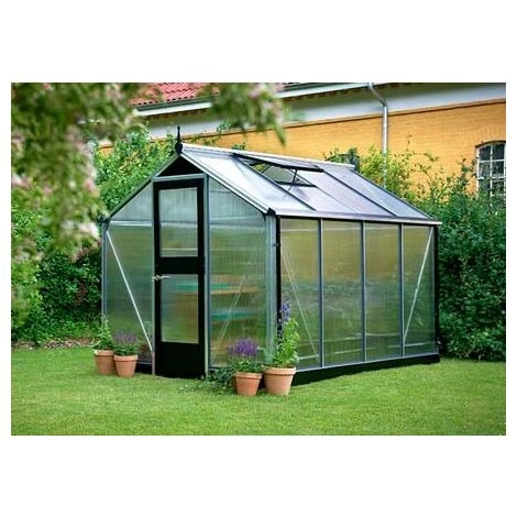 JULIANA Serre Polycarbonate Compact 8,20 M², Couleur Silver, Base Sans Base - Silver 4 JULIANA Serre Polycarbonate Compact 8,20 M², Couleur Silver, Base Sans Base - Silver – Image 2