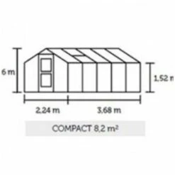 JULIANA Serre Polycarbonate Compact 8,20 M², Couleur Silver, Base Sans Base - Silver 11 JULIANA Serre Polycarbonate Compact 8,20 M², Couleur Silver, Base Sans Base - Silver -France Serre de jardin Soldes 2022 17858222 5
